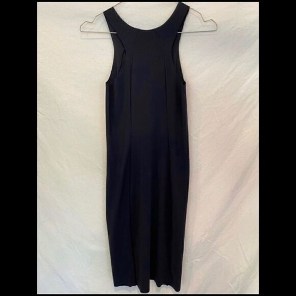 PATRIZIA PEPE RAW EDGE SENSITIVE LYCRA BLACK DRESS - Picture 7 of 8